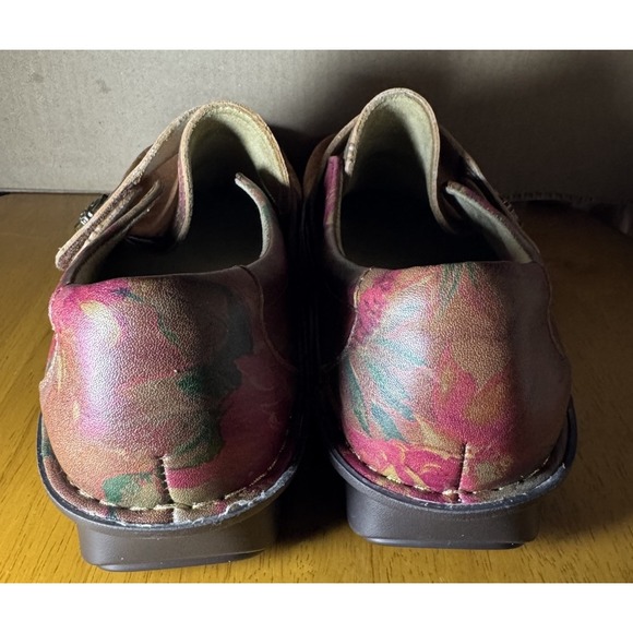 Alegria Women's Marie Shoes Tan Suede & Floral Leather Size 8.5/39 Nice! - Picture 3 of 8